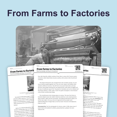 From Farms to Factories - reading educational content