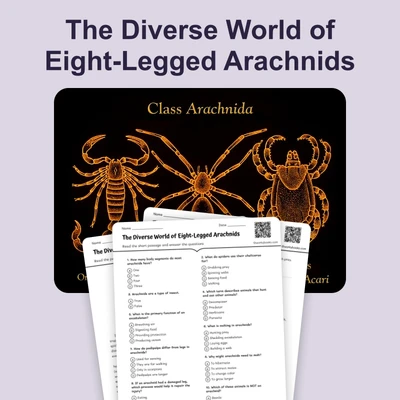 The Diverse World of Eight-Legged Arachnids - reading educational content