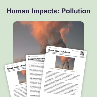 Human Impacts: Pollution - reading educational content