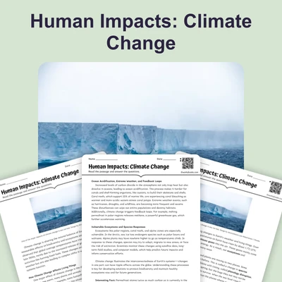 Human Impacts: Climate Change - reading educational content