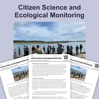 Citizen Science and Ecological Monitoring - reading educational content