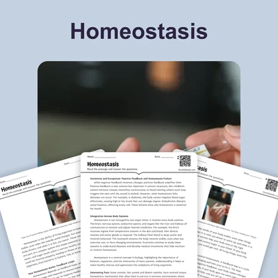 Homeostasis - reading educational content