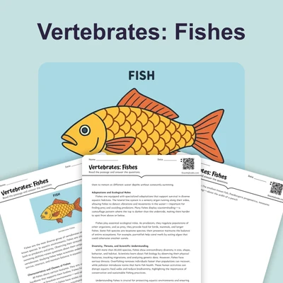 Vertebrates: Fishes - reading educational content