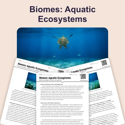 Biomes: Aquatic Ecosystems - reading educational content