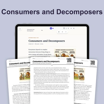 Consumers and Decomposers - reading educational content