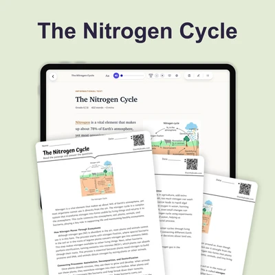 Nitrogen Cycle - reading educational content