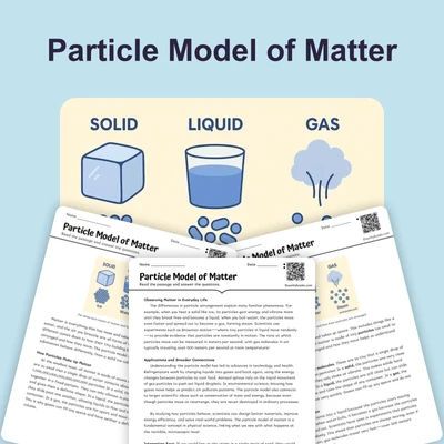 Particle Model of Matter - reading educational content