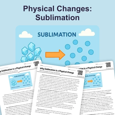 Sublimation as Physical Change - reading educational content