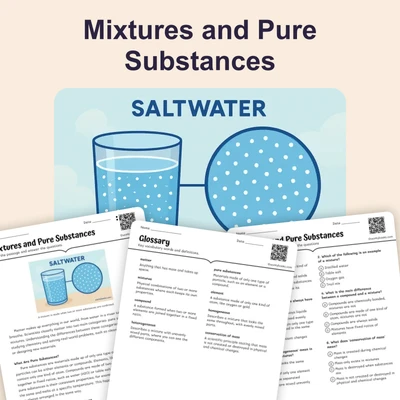Mixtures and Pure Substances - reading educational content