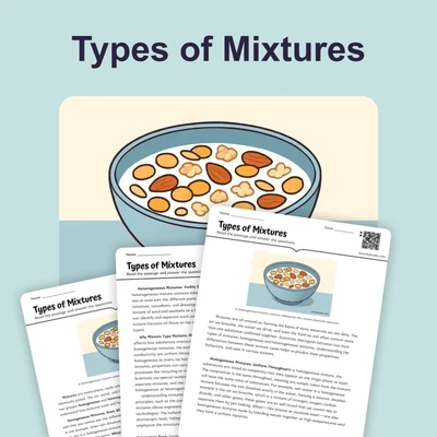 Types of Mixtures - reading educational content