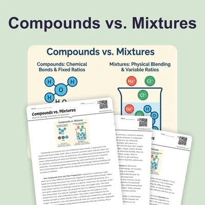 Compounds vs. Mixtures - reading educational content