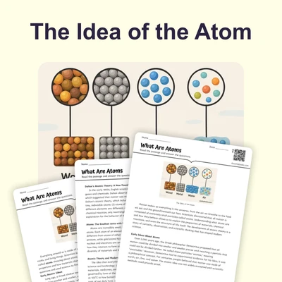 The Idea of the Atom - reading educational content