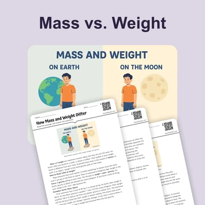 Mass vs Weight - reading educational content