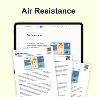 Air Resistance - reading educational content