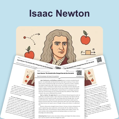 Isaac Newton - reading educational content