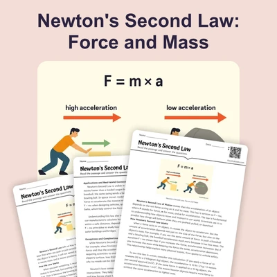 Newton's Second Law - reading educational content