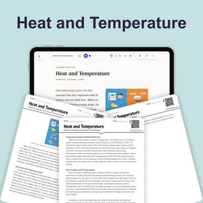 Heat and Temperature - reading educational content