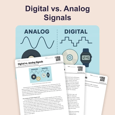 Digital vs. Analog Signals - reading educational content