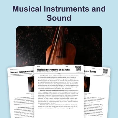 Musical Instruments and Sound - reading educational content