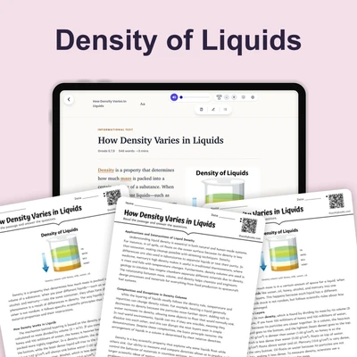 How Density Varies in Liquids - reading educational content