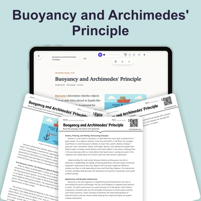 Buoyancy and Archimedes' Principle - reading educational content