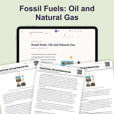 Fossil Fuels: Oil and Natural Gas - reading educational content
