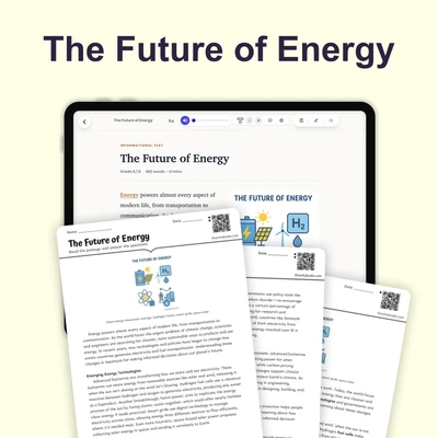 The Future of Energy - reading educational content