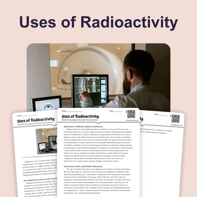 Uses of Radioactivity - reading educational content