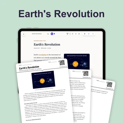 Earth's Revolution - reading educational content