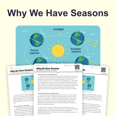 Why We Have Seasons - reading educational content