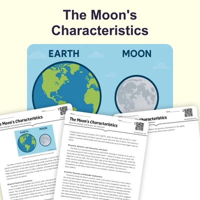 The Moon's Characteristics - reading educational content