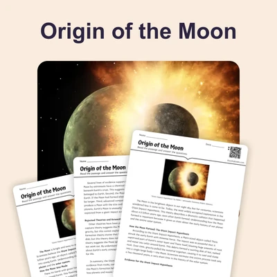Origin of the Moon - reading educational content