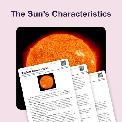The Sun's Characteristics - reading educational content