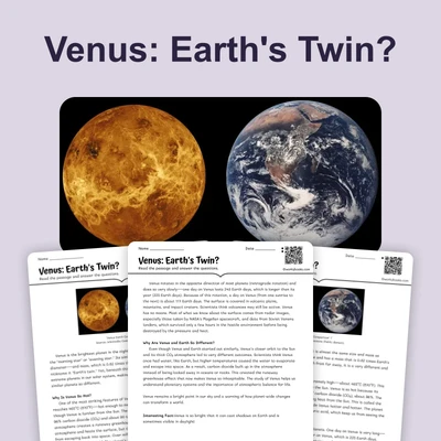 Venus: Earth's Twin? - reading educational content