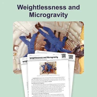 Weightlessness and Microgravity - reading educational content