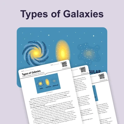 Types of Galaxies - reading educational content