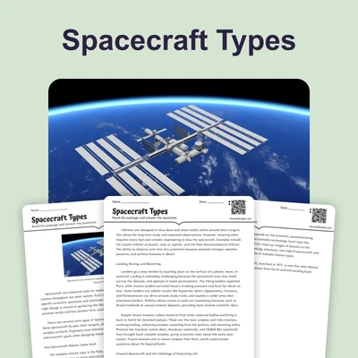 Types of Spacecraft - reading educational content