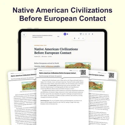 Native American Civilizations Before European Contact - reading educational content