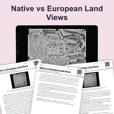 Native vs European Land Views - reading educational content