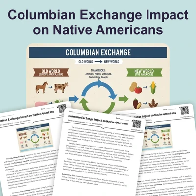 Columbian Exchange Impact on Native Americans - reading educational content