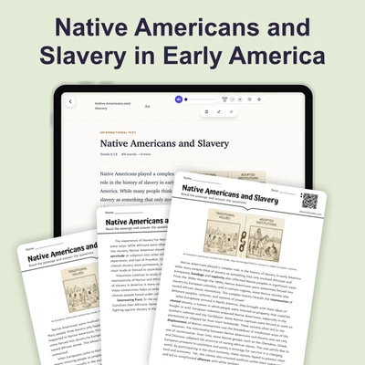 Native Americans and Slavery in Early America - reading educational content