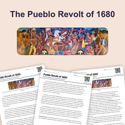 The Pueblo Revolt of 1680 - reading educational content
