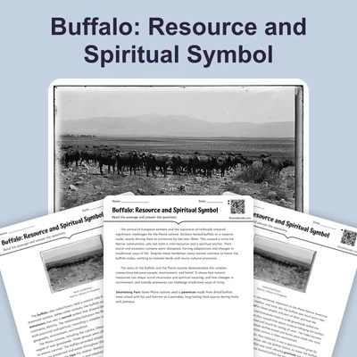 Buffalo: Resource and Spiritual Symbol - reading educational content