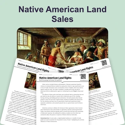Native American Land Sales - reading educational content