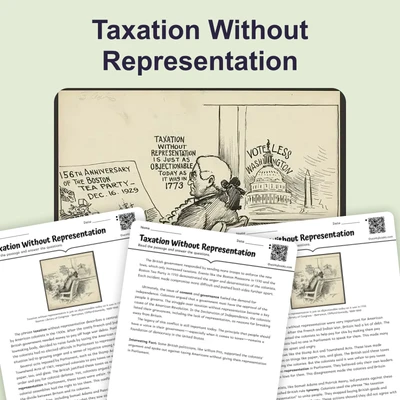 Taxation Without Representation - reading educational content