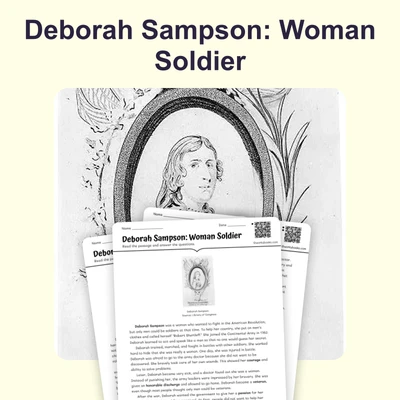 Deborah Sampson: Woman Soldier  - reading educational content