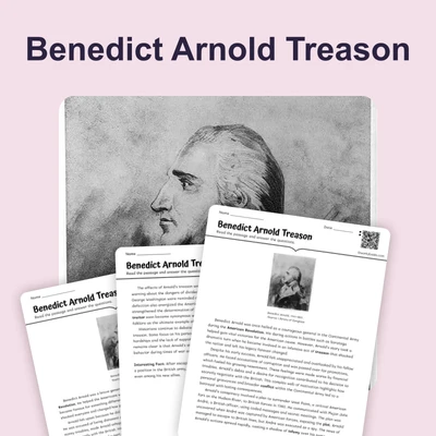 Benedict Arnold Treason - reading educational content