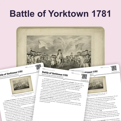 Battle of Yorktown 1781 - reading educational content