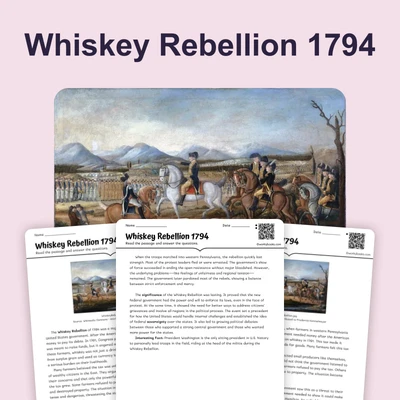 Whiskey Rebellion 1794 - reading educational content