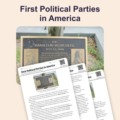 First Political Parties in America - reading educational content